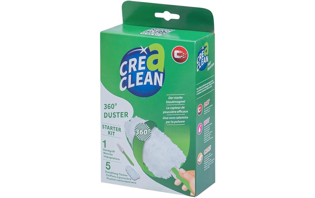 CreaClean Aimant à poussière Kit de démarrage 360° Vert/Blanc