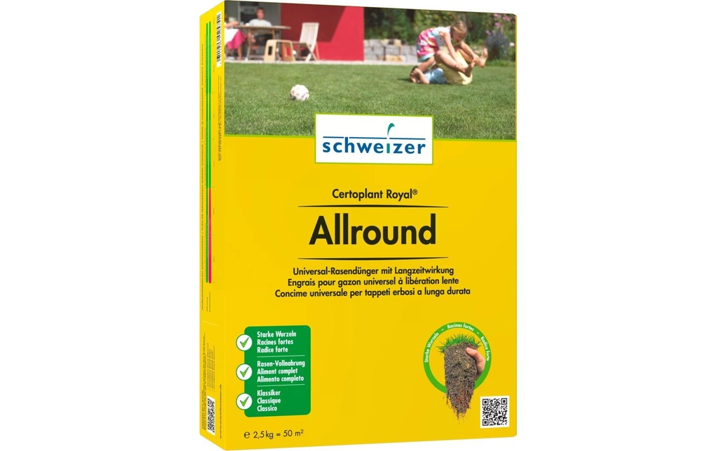 Eric Schweizer Engrais pour gazon Certoplant Royal Allround, 2.5 kg