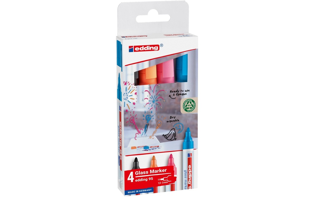 EDDING Marq.pr.verre 95 E-4 001 (4 pces)