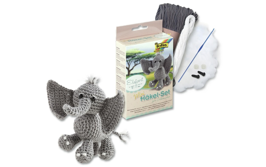 Folia Kit de crochet Mini éléphant