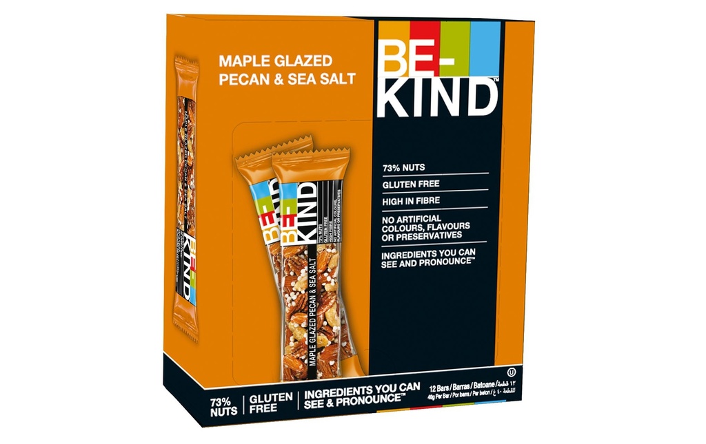 BE-KIND Barre Maple Glazed Pecan & Sea Salt 12 x 40 g