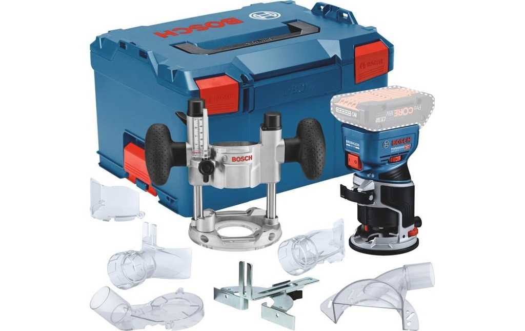 Bosch Professional Fraiseuse de bords sans fil GKF 18 V-8 Unité de plongée TE 600 en L-BOXX