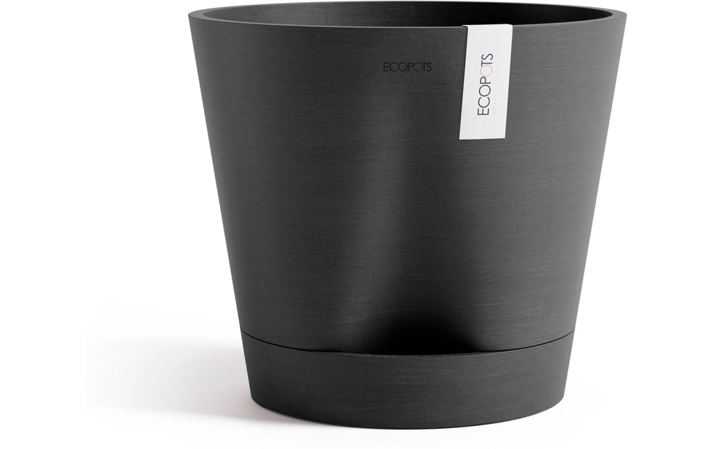 Ecopots Pot de fleur Venice 2 Ø 30 cm Gris foncé