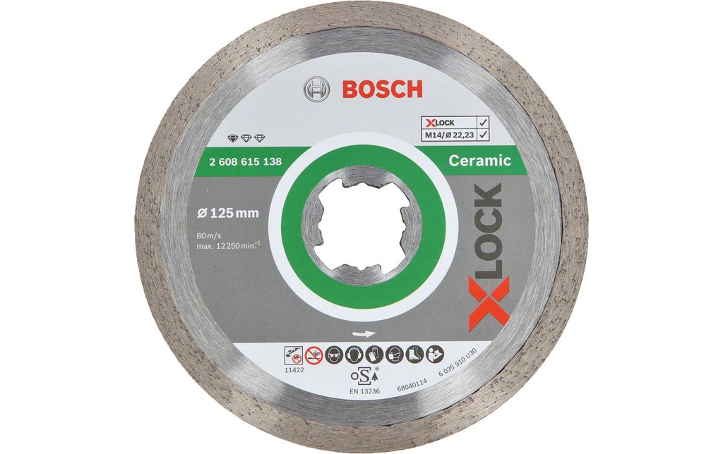 Bosch Professional Disque à tronçonner diamanté X-LOCK Standard Ceramic 125 mm