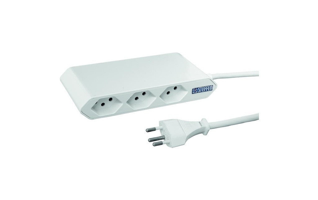 STEFFEN Bloc multiprises IQ 2x 3x T13, Blanc