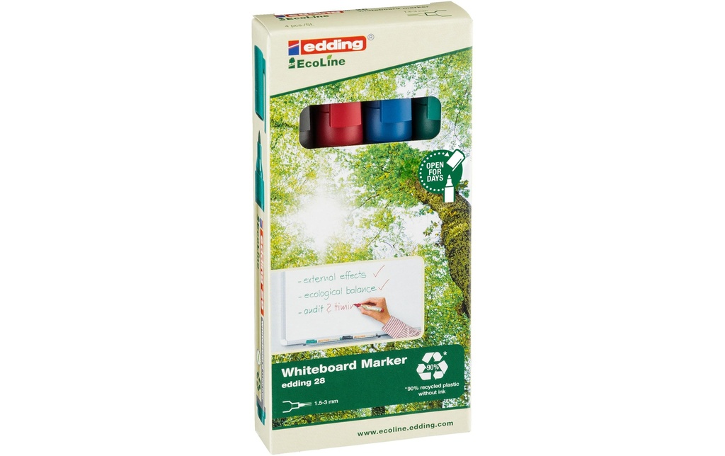 EDDING Marqueur tabl.EcoLine étui (4 pces)