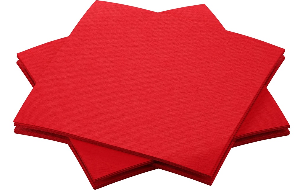Duni Serviettes à cocktail 20 cm x 20 cm, 180 Pièce/s, Rouge