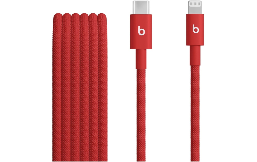 Apple Beats Câble tissé USB-C vers Lightning, rouge, 1.5 m