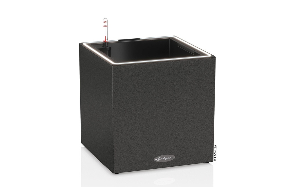 Lechuza Pot de fleur Canto Stone 30 Low LED, Graphite