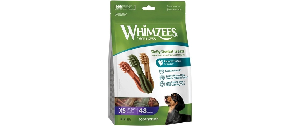 Whimzees Produit à mâcher  Brosse à dents XS, 360 g