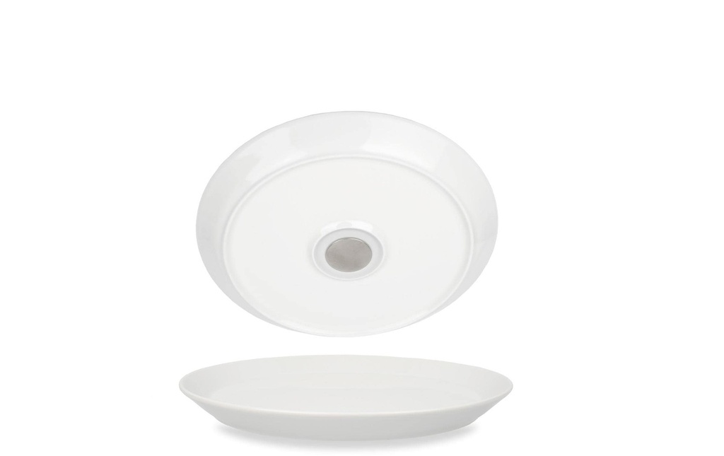 Silwy Assiettes magnétiques en porcelaine, lot de 2