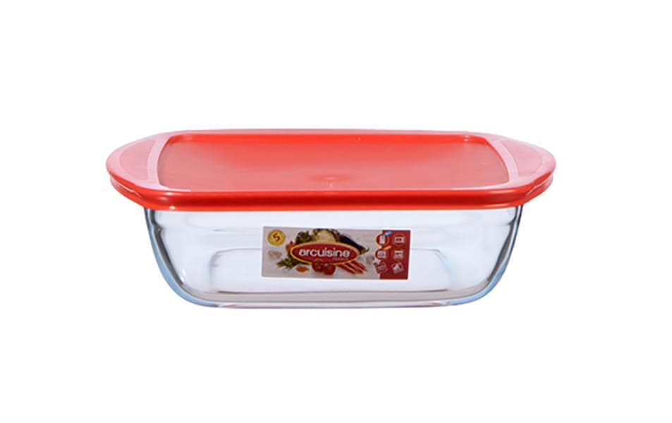 International Cookware Plat à gratin 25 x 22 cm Angulaire, Transparent