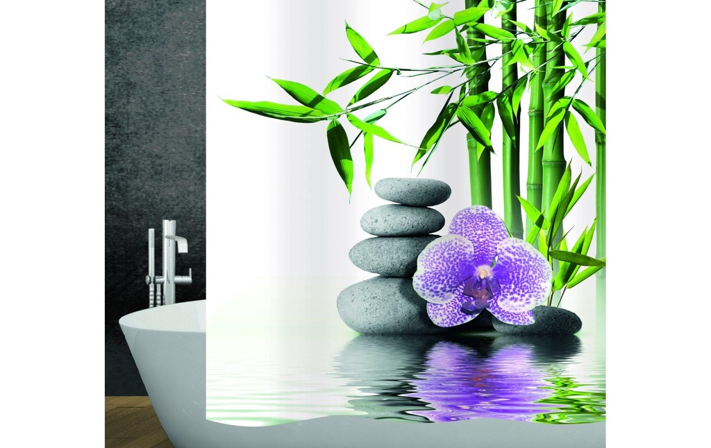 diaqua® Rideau de douche Spa 120 x 200 cm, Multicolore