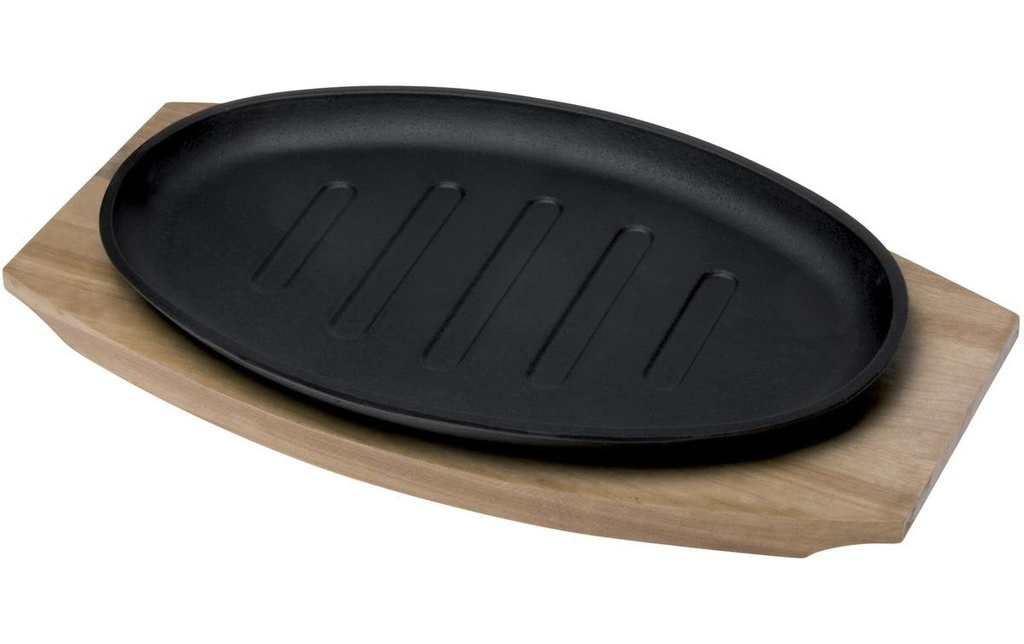 Nouvel Hot Plate avec soucoupe en bois 34 x 18 x 5 cm