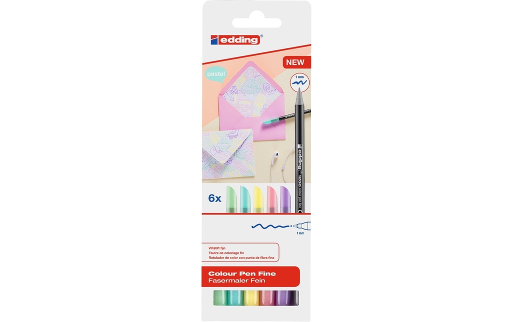 EDDING Feutre 1200 pastel (6 pces)