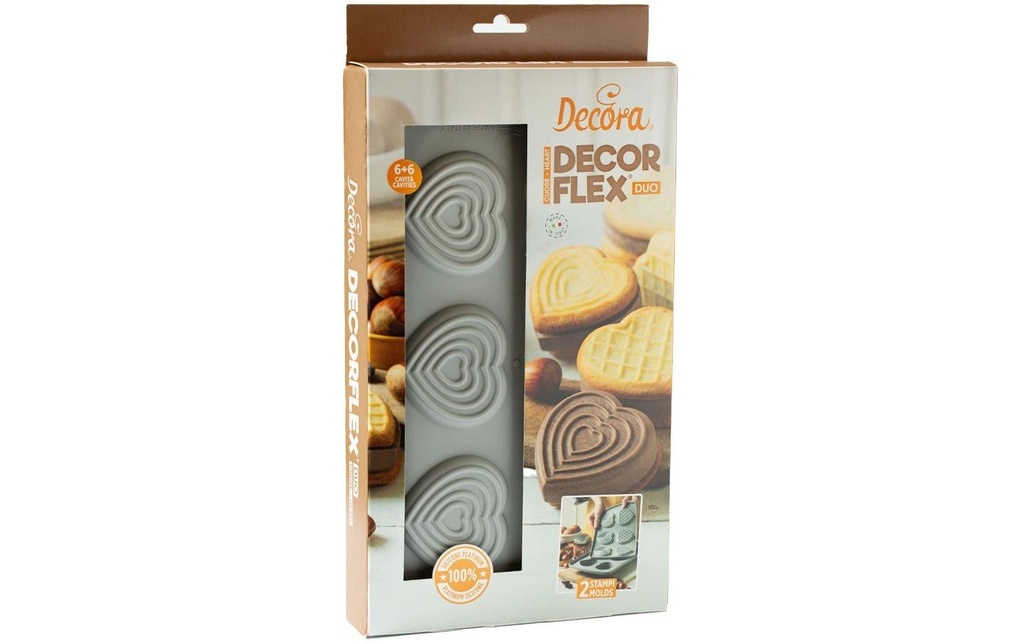 Decora Moule en silicone Coeurs, 6.8 x 6.3 x 2.3 cm
