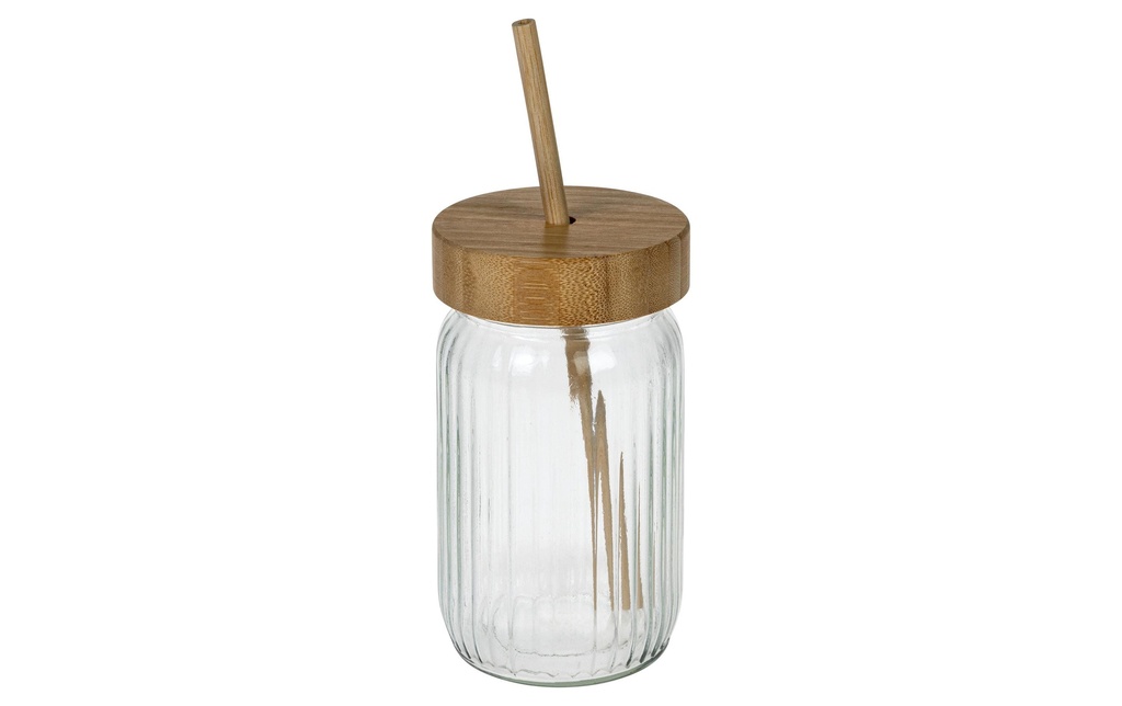 FURBER Verre avec paille 500 ml, 1 pièce