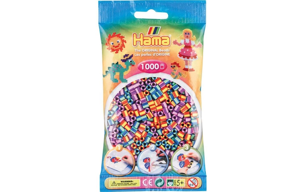 Hama Perles à repasser 3 couleurs 1000 pcs. Bleu/Vert/Violet
