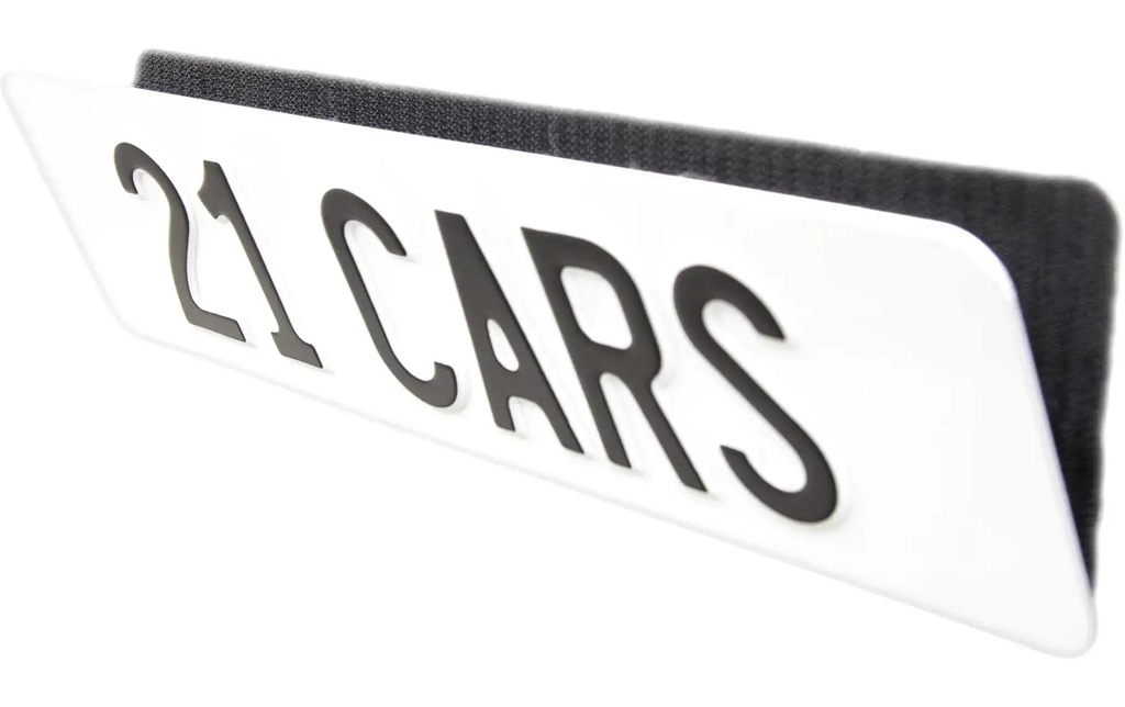 21CARS Kit de support de plaque d'immatriculation Velcro Premium