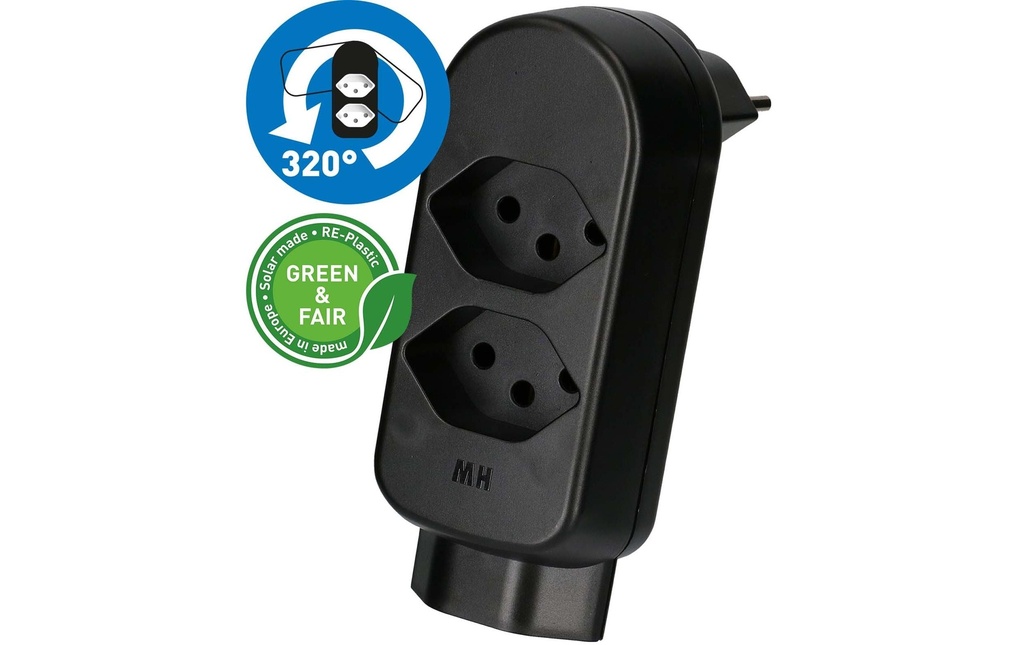 Max Hauri Fiche de branchement ADAPT 2+1x type 13 pivotant Green+Fair