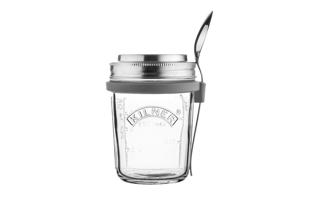Kilner Boîte casse-croûte avec cuillère Transparent