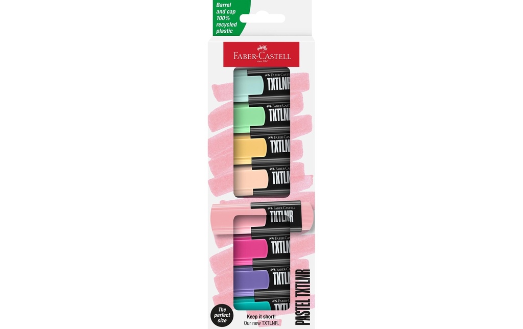 Faber-Castell Surligneur TXTLNR Pastel Set de 8 étuis en carton