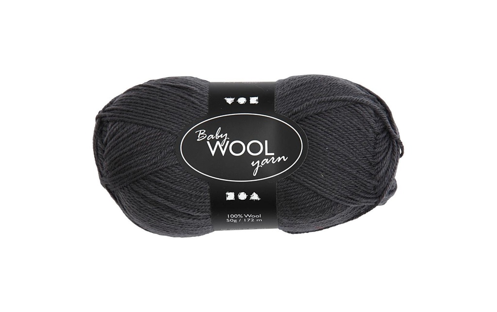 Creativ Company Laine Fil pour bébé Merino 50 g 14/4 Gris foncé