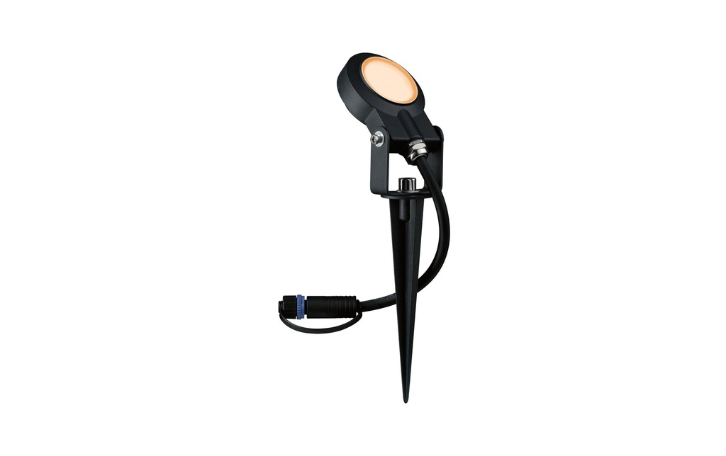 Paulmann Spot de jardin Plug & Shine, Sting, 6.3W, 2200K, noir