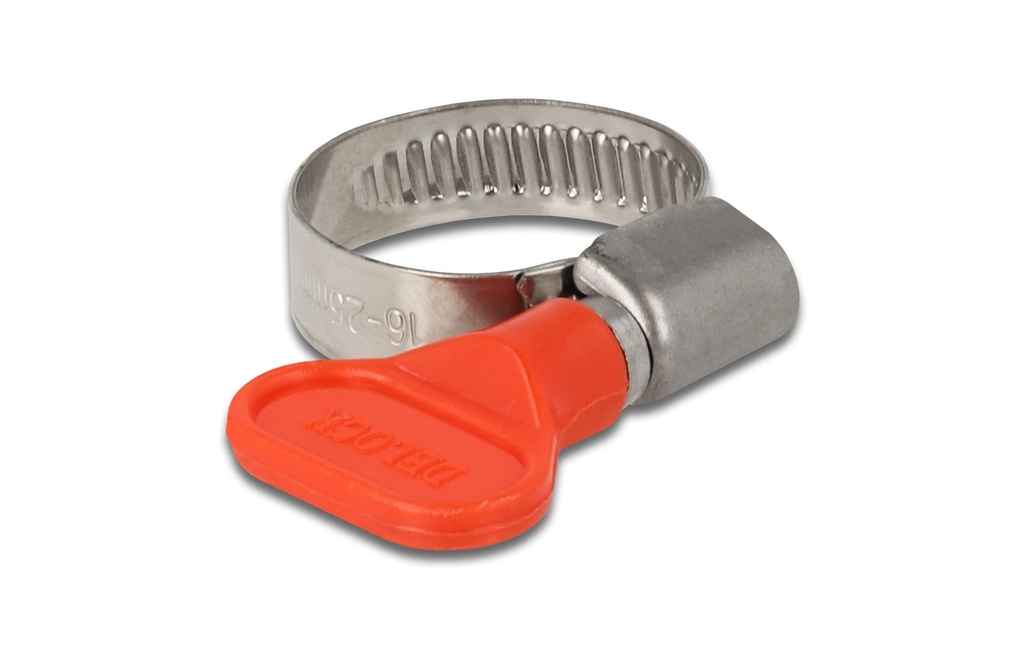 Delock Collier de serrage 16-25 mm, rouge 10 pièces