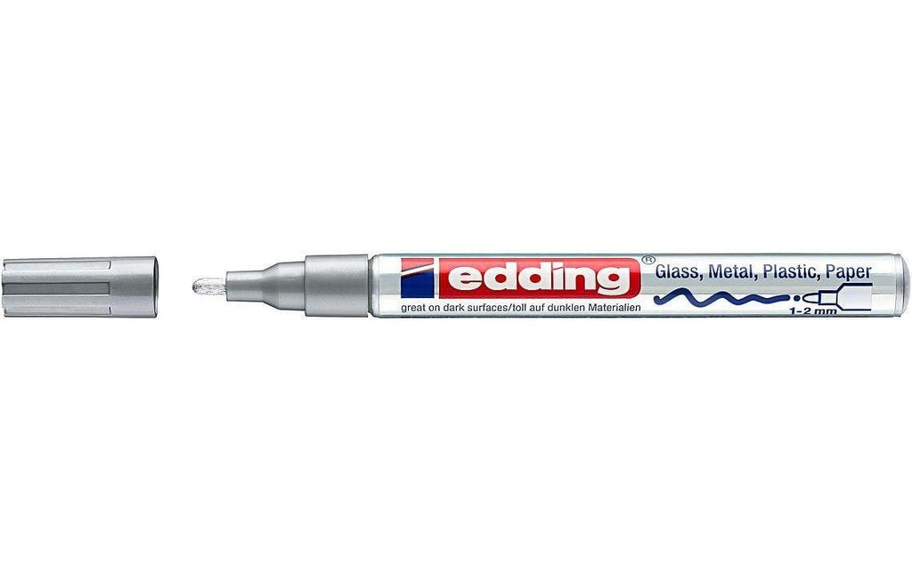 EDDING Marqueur peint.751 argent méta