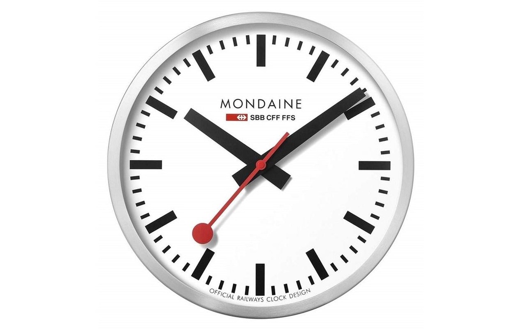 Mondaine Horloge murale Quartz Ø 25 cm, Argenté