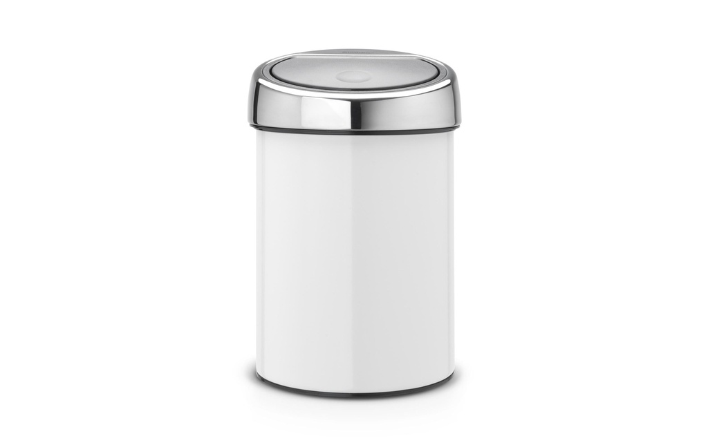 Brabantia Poubelle touch Touch Bin 3 l, Blanc