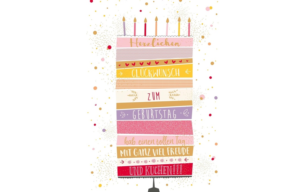 ABC Carte de vœux d'anniversaire A4