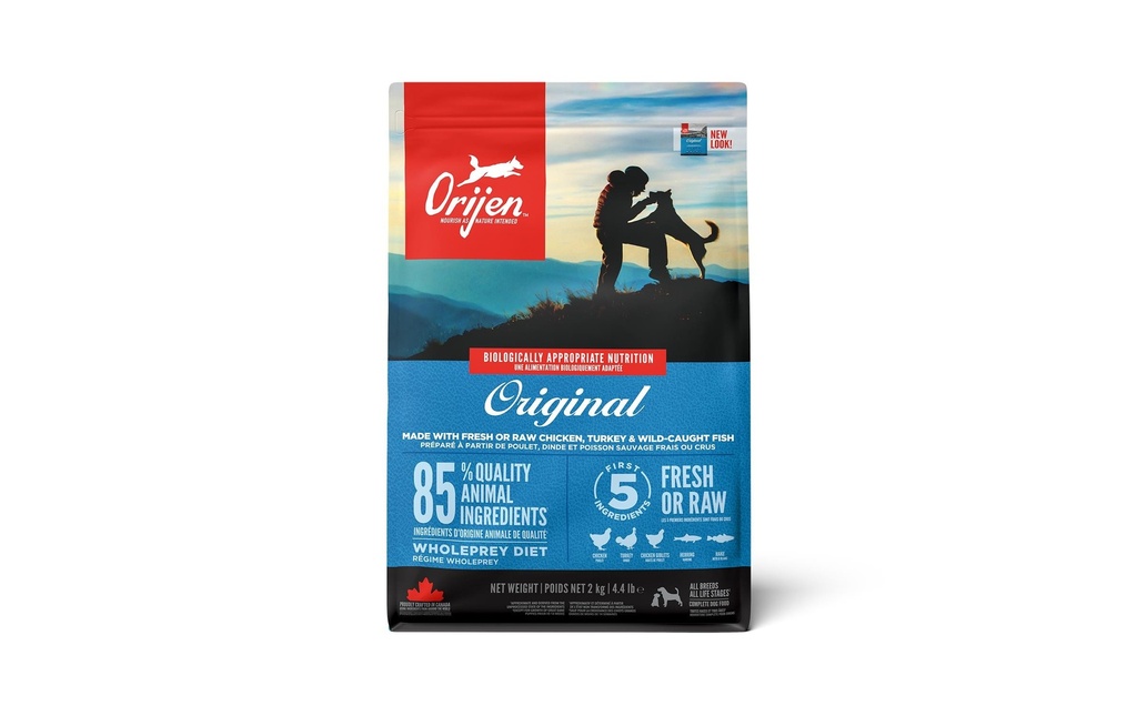Orijen Alimentation sèche Dog Original avec volaille et poisson, 2 kg