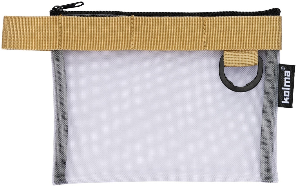Kolma Sac à accessoires Nylon Bag A6 Transparent / Sable