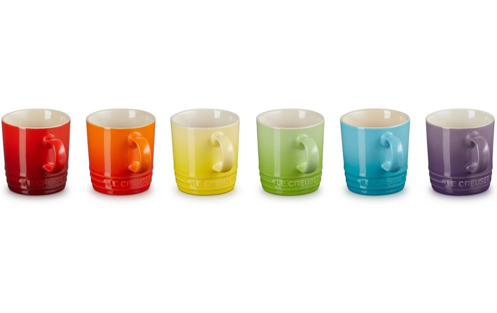Le Creuset Tasse à café 350 ml, 6 Pièce/s, Arc-en-ciel