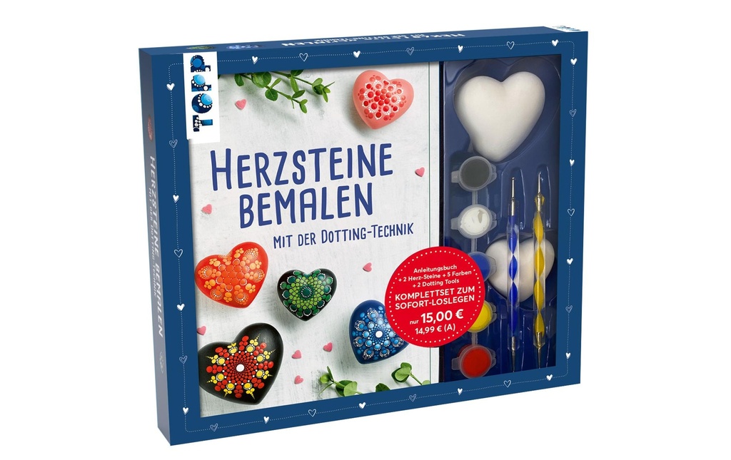 Frechverlag Kits de bricolage Peindre des pierres de cœur