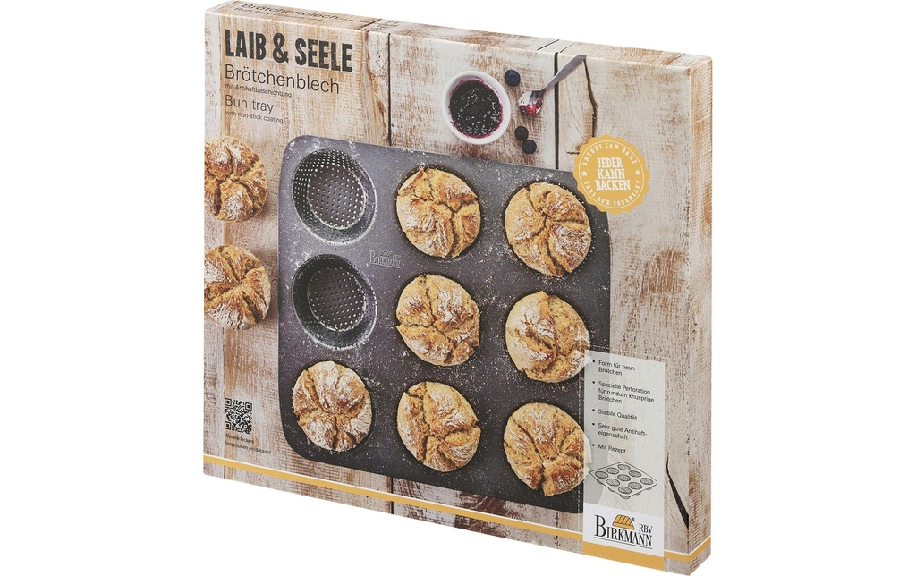 RBV Birkmann Moule à pain Plaque à petits pains 9 bennes