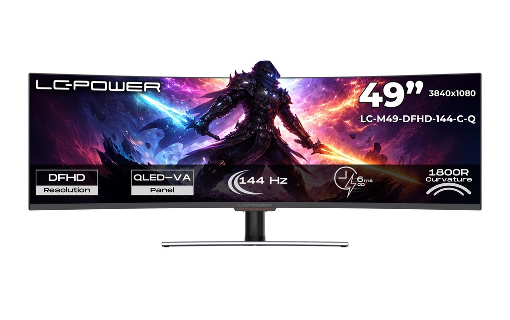 LC-Power Moniteur LC-M49-DFHD-144-C-Q 49 , 3840 x 1080