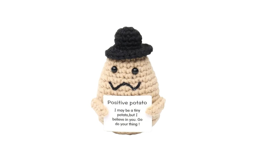 I AM CREATIVE Porte-bonheur Positif Potato avec chapeau