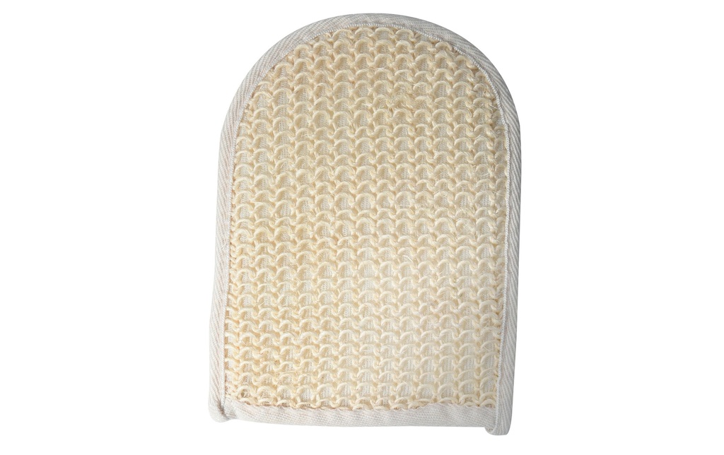 MSV Gants pour peeling en sisal 23.5 x 16 cm, blanc
