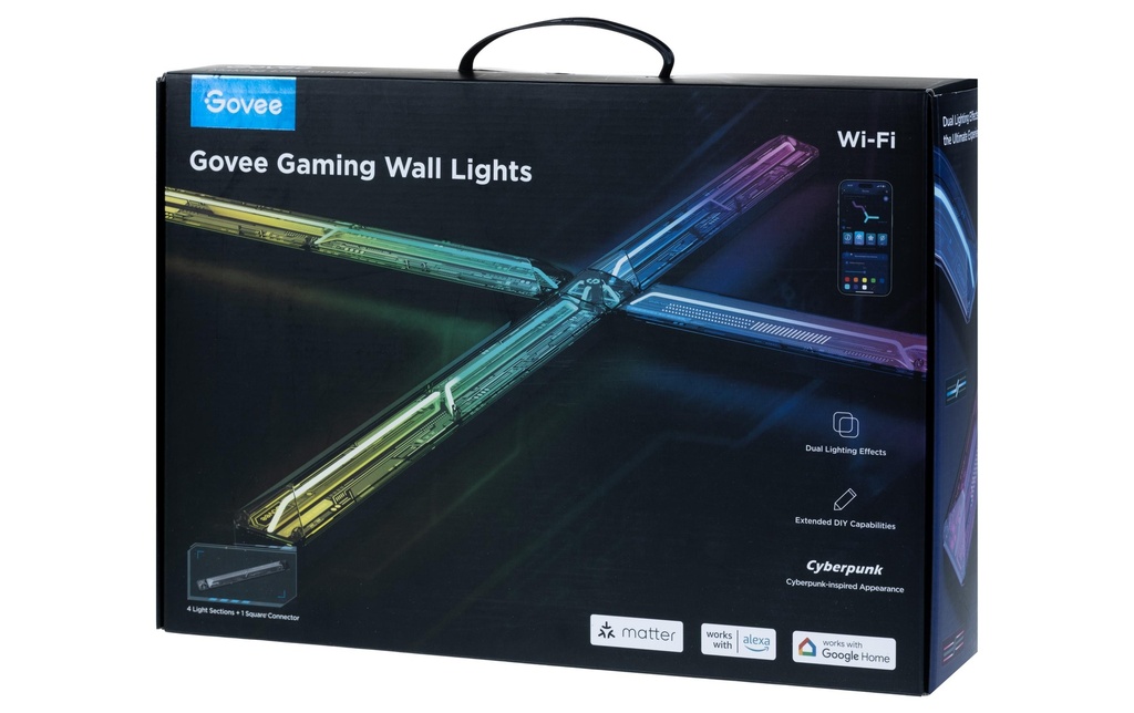 Govee Applique murale de jeu, RGBIC, WiFi + BT + Matter