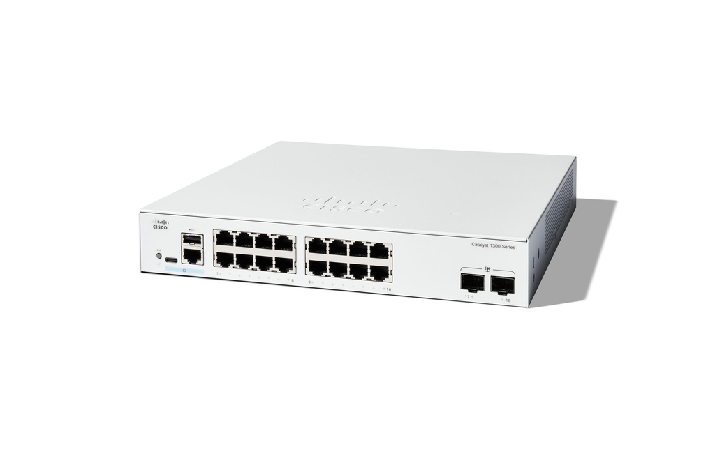 Cisco PoE+ Switch Catalyst C1300-16P-4X 20 ports