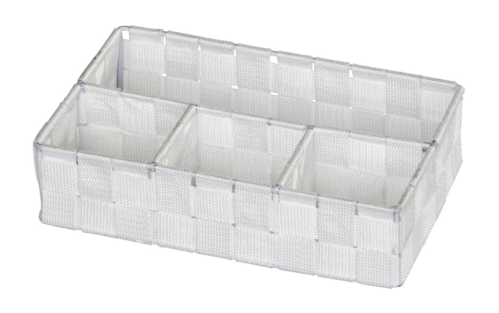 Wenko Panier de rangement Adria 26 x 17 x 6,5 cm, Blanc