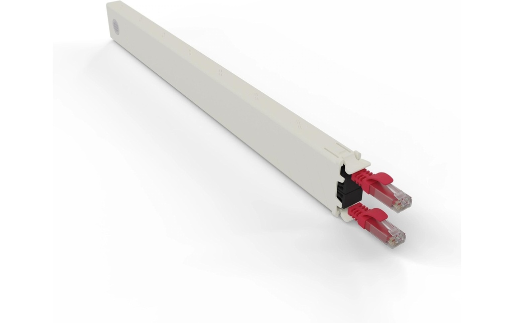 Patchbox patchbox.one / Cassette / 8RU / Cat 6A, UTP, 0.8 m, Rouge