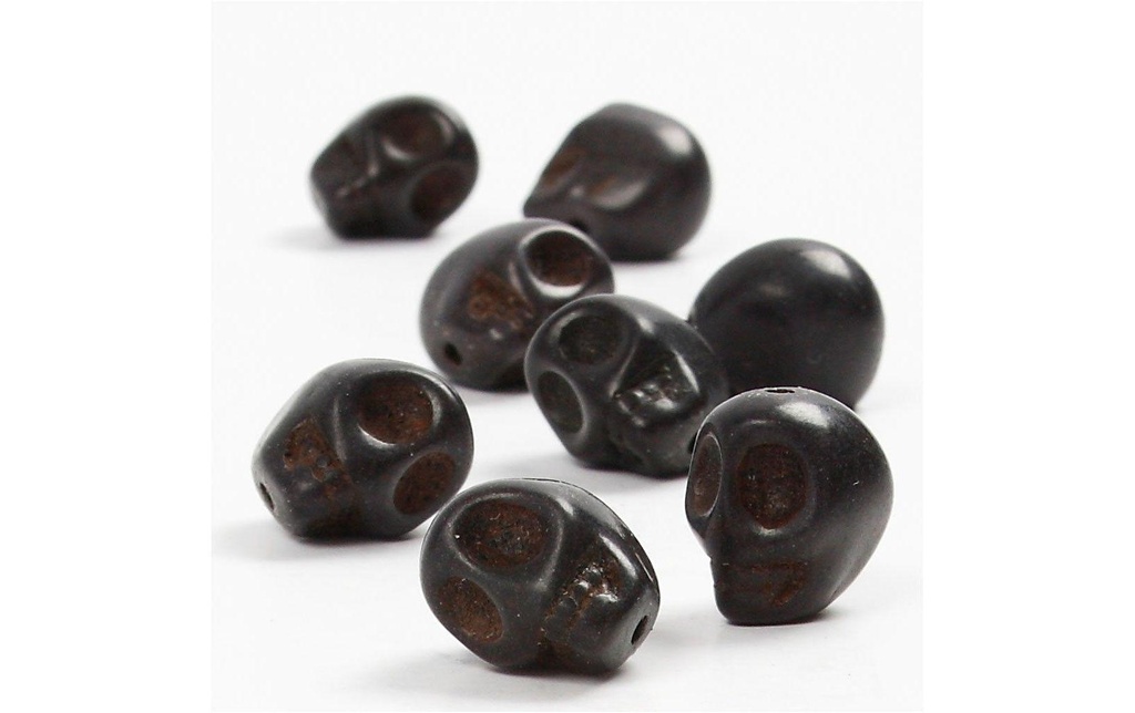 Creativ Company Perles 12 mm Crâne, 32 pièces