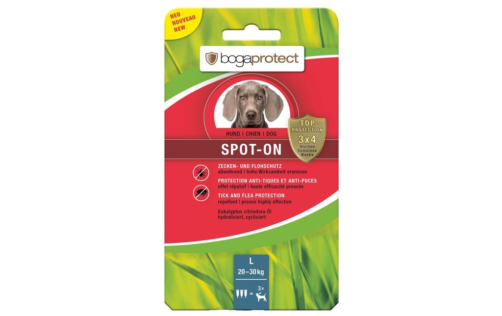 bogar Gouttes anti-parasite bogaprotect Spot-on Chien L