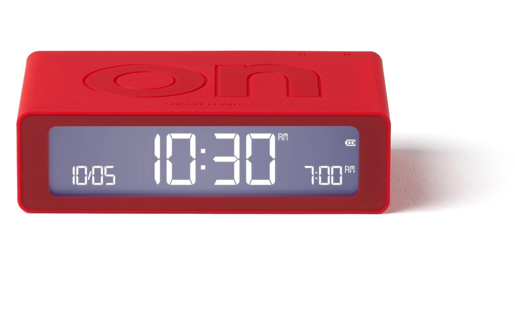 Lexon Réveil numérique Flip Mini Rouge