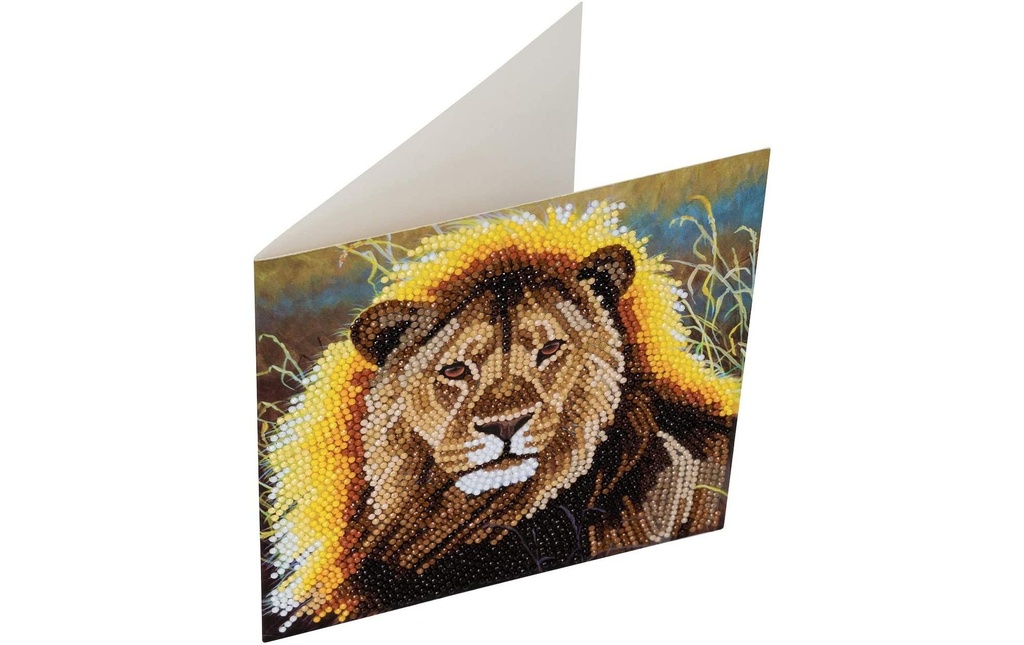 CRAFT Buddy Kits de bricolage Crystal Art Card Resting Lion