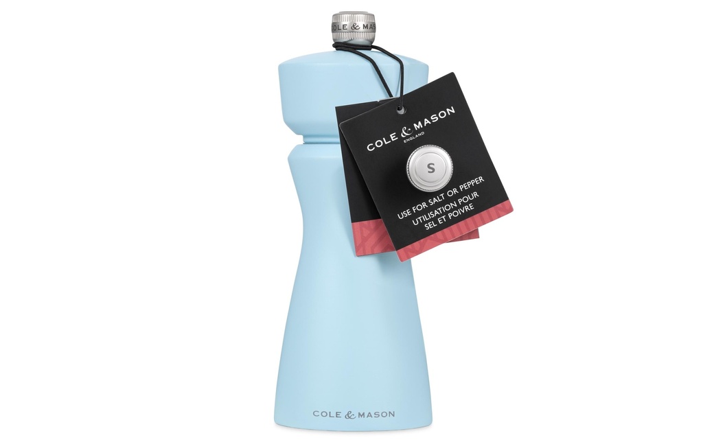 Cole&Mason Moulins à sel ou à poivre Kenton 15 cm, Bleu clair